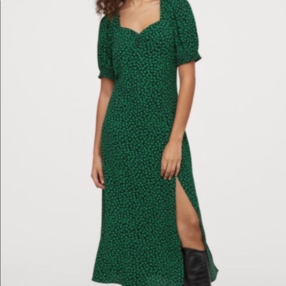 Black and green H&M dress. Size L